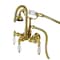 Aqua Vintage Wall Mount Clawfoot Tub Faucet, Brushed Brass AE7T7WLL - alternate 1